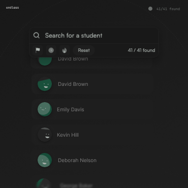 illustration of powerful searching and filtering for students